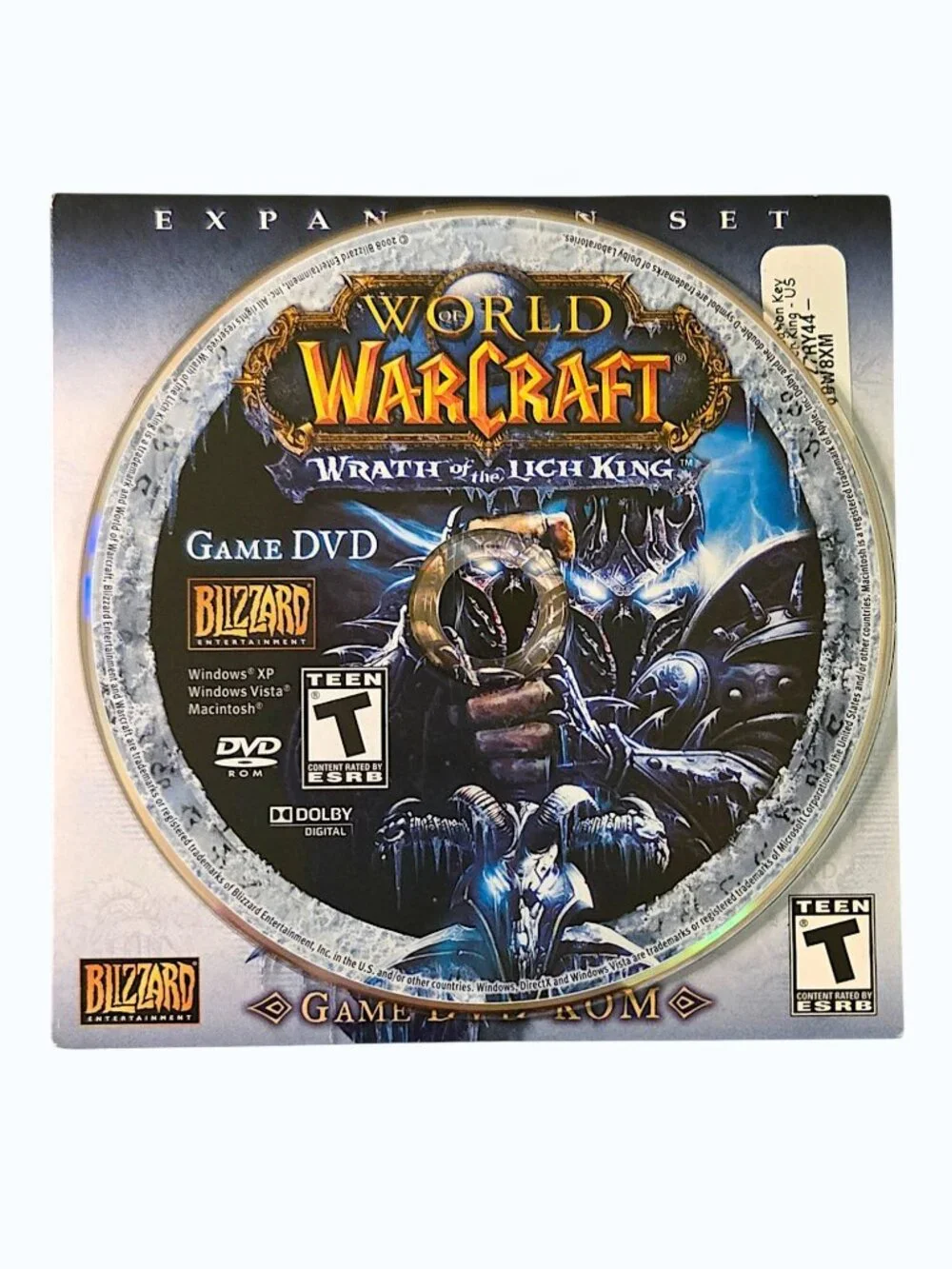 World of Warcraft Wrath of the Lich King PC DVD ROM 2008 Game - Original Sleeve
